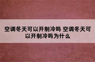 空调冬天可以开制冷吗 空调冬天可以开制冷吗为什么